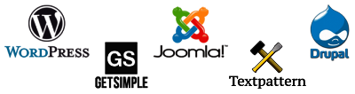 CMS: Wordpress - Joomla! - Drupal - Get Simple - Textpattner